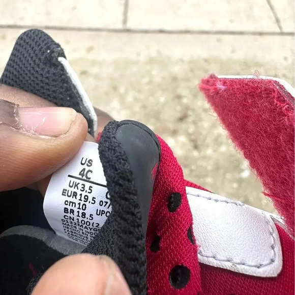 Nike Air Jordan 6 Retro Little‎ Flex Carmine Baby Shoes Size 4 - Picture 8 of 10